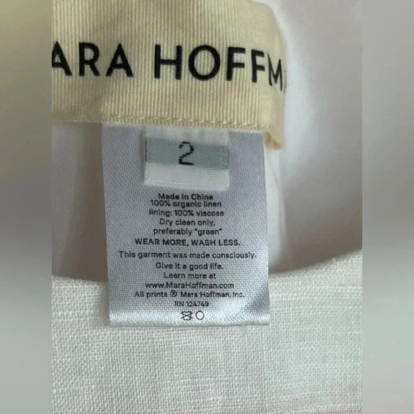 Mara Hoffman Overlay Sleeveless Mini Short Dress Linen Pastel Color Size 2 - Picture 10 of 11